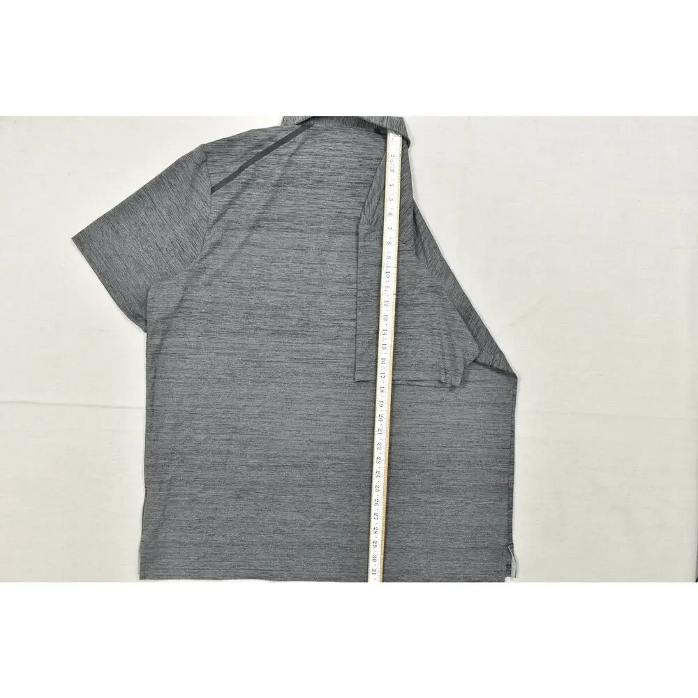 Adidas Golf Polo Shirt Gray Heather Short Sleeve Mens 2XL XXL Stretch Performanc